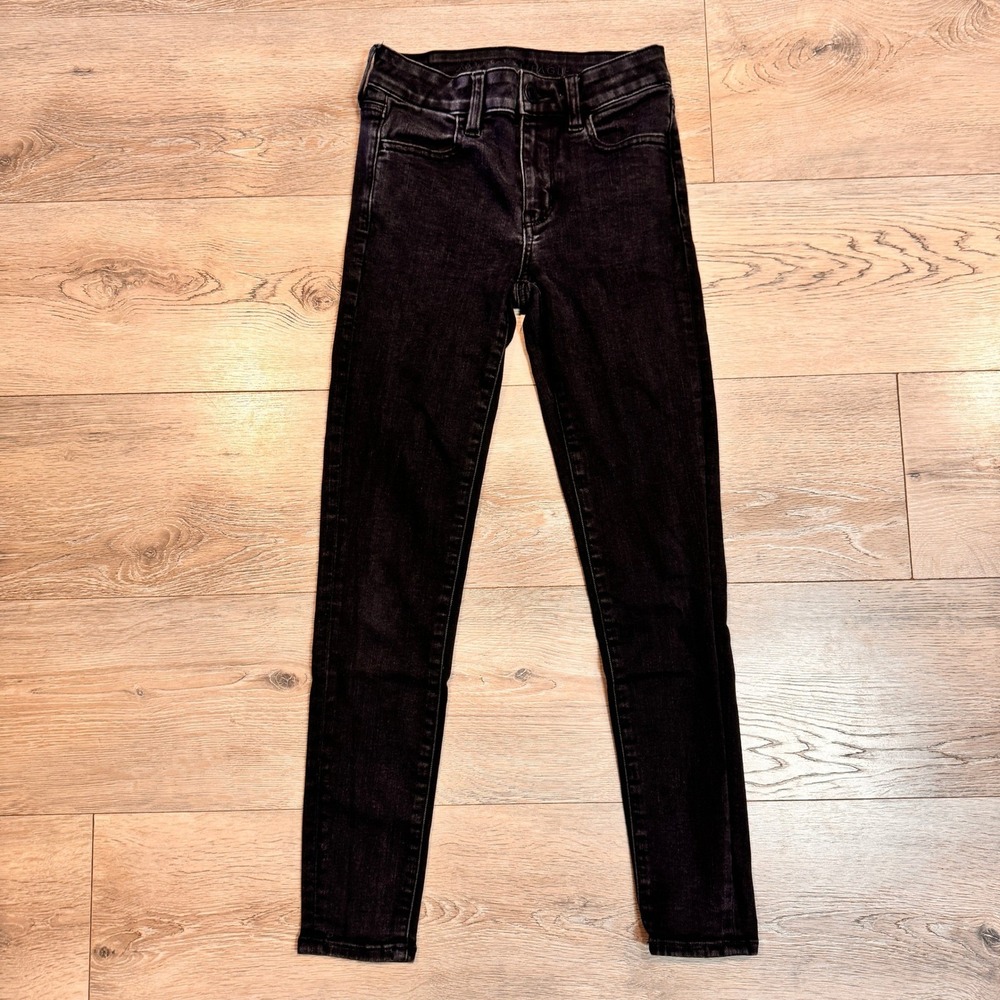 American Eagle Next Level Stretch Black Wash Skinny Jegging Jeans Size 0 Short‎